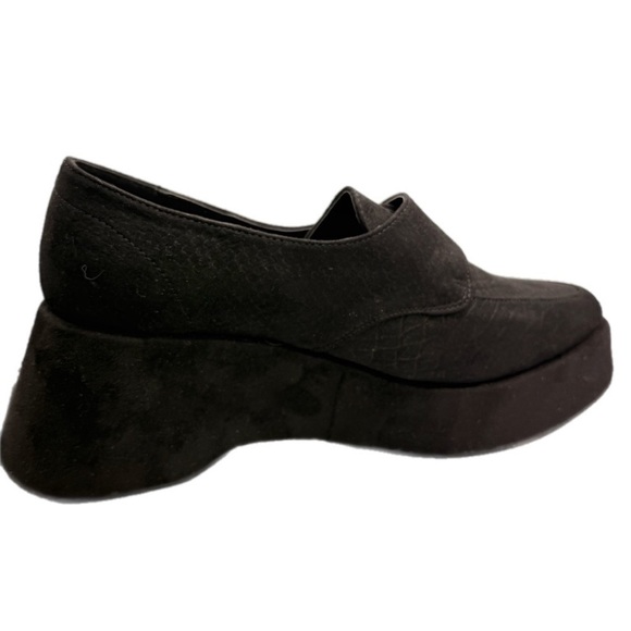 Dolls Kill | Black Library Luxe Platform Shoes with Silver Buckle NIB - Picture 6 of 15